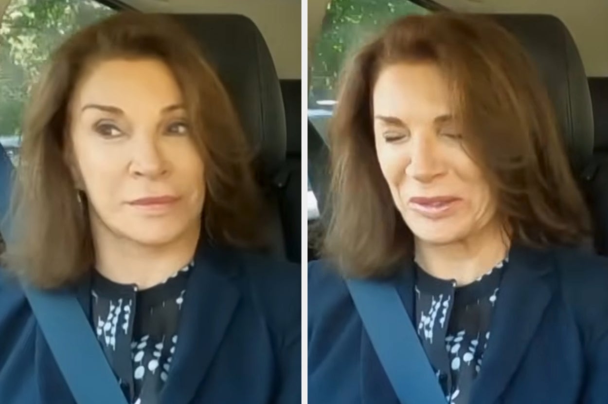 Hillary from "Love It Or List It" looks somewhat amused, then laughs in disgust