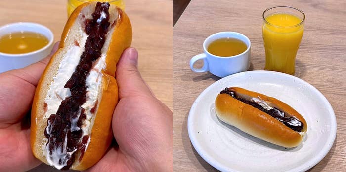 ガストの「コッペパン あんこクリーム」