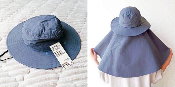 無印良品「UVカット 日陰を持ち歩く サファリハット」