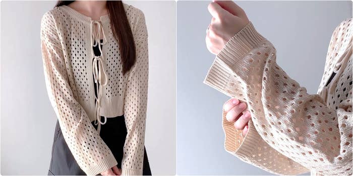 ダイヤ柄すかしのカーディガン - atelier K'sk Online Store