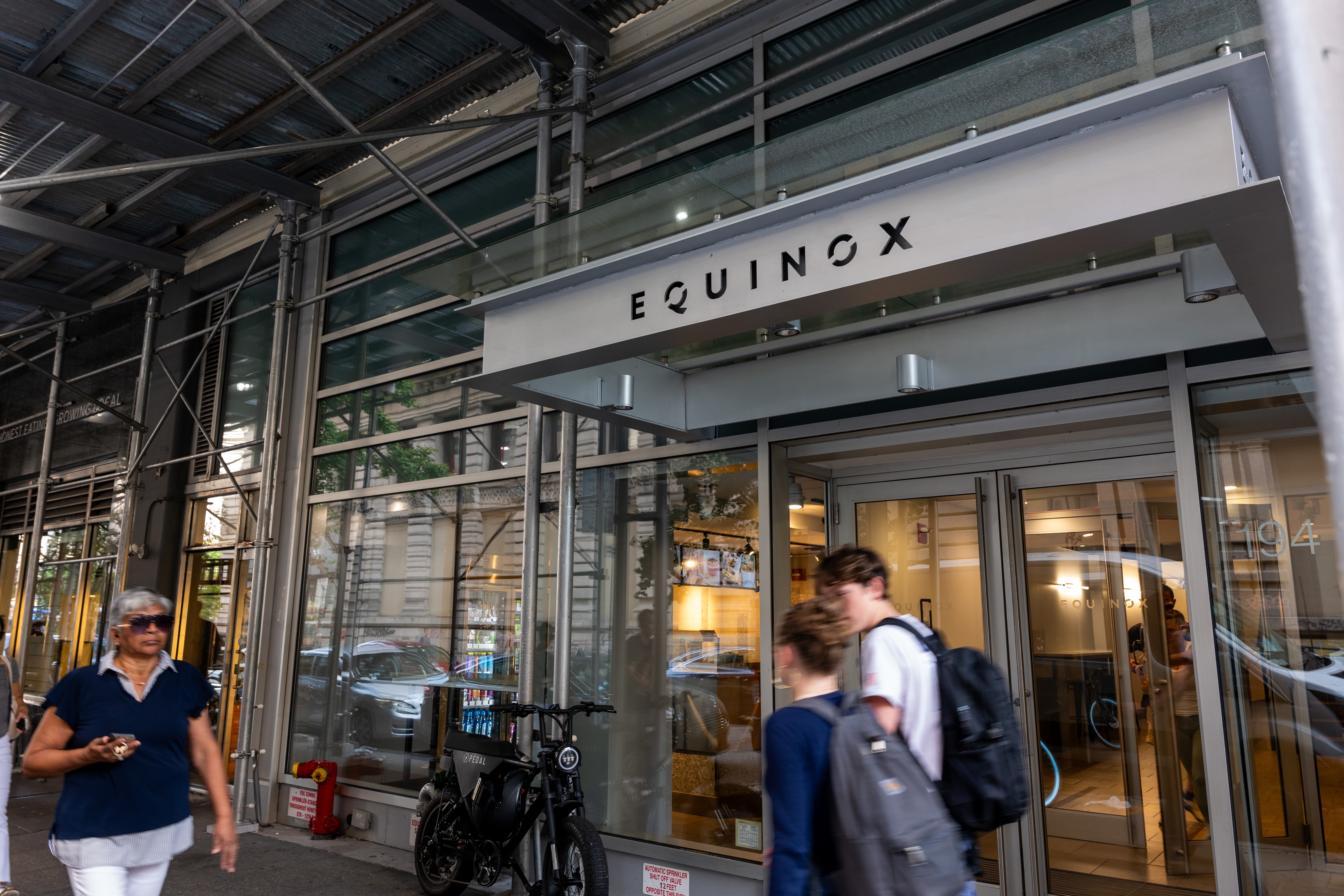 Entrance of a Equinox gym.