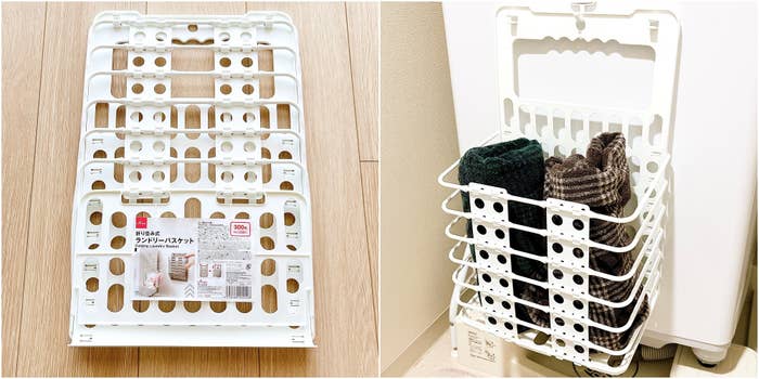 DAISO(ダイソー)の「折り畳み式ランドリーバスケット」