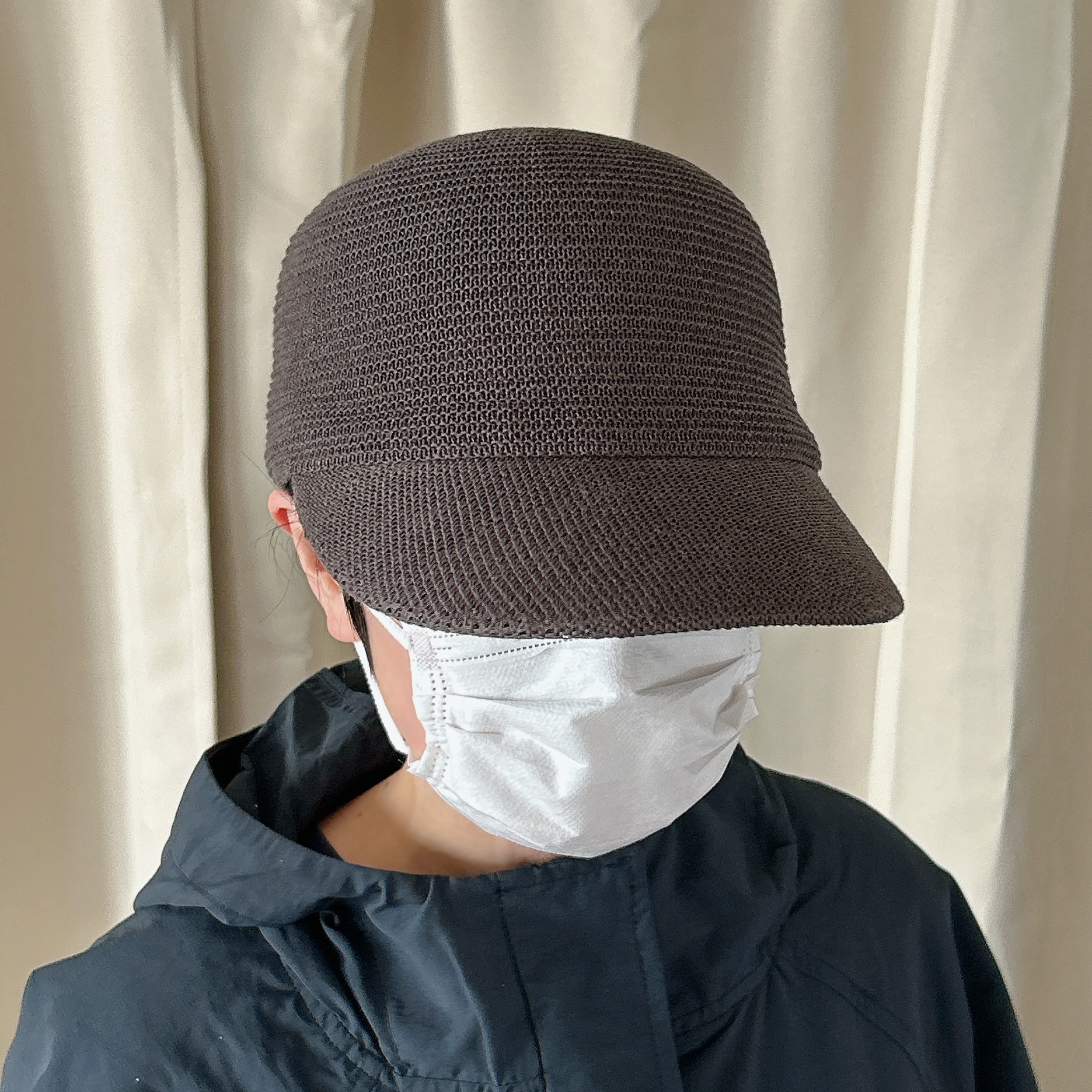 無印良品の「リネン混 ニット キャップ」