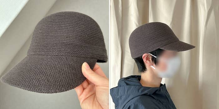 無印良品の「リネン混 ニット キャップ」