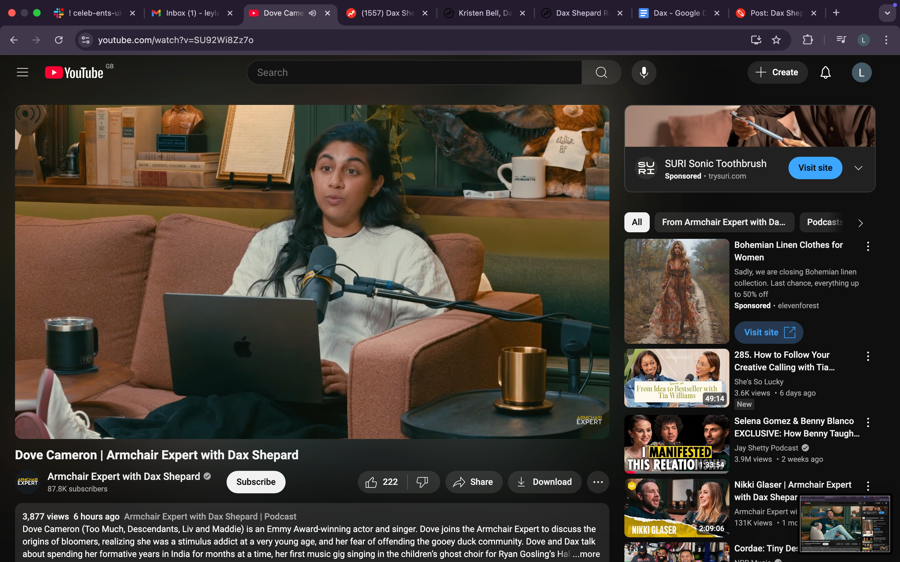 Monica Padman speaking on a podcast
