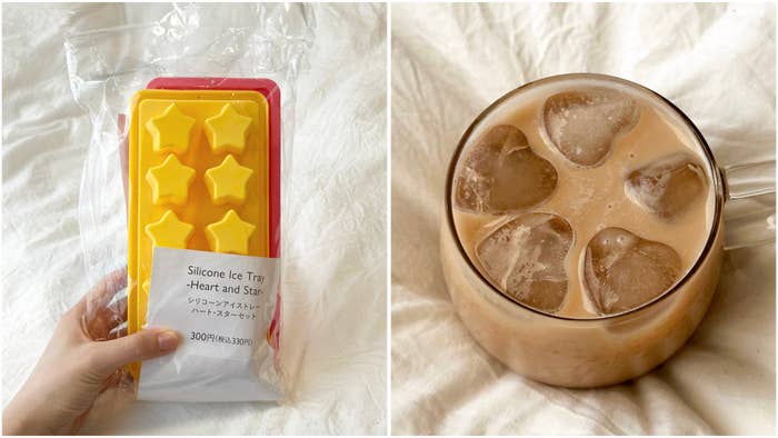 THREEPPY（スリーピー）の「シリコーンアイストレー（ハート・スターセット）」