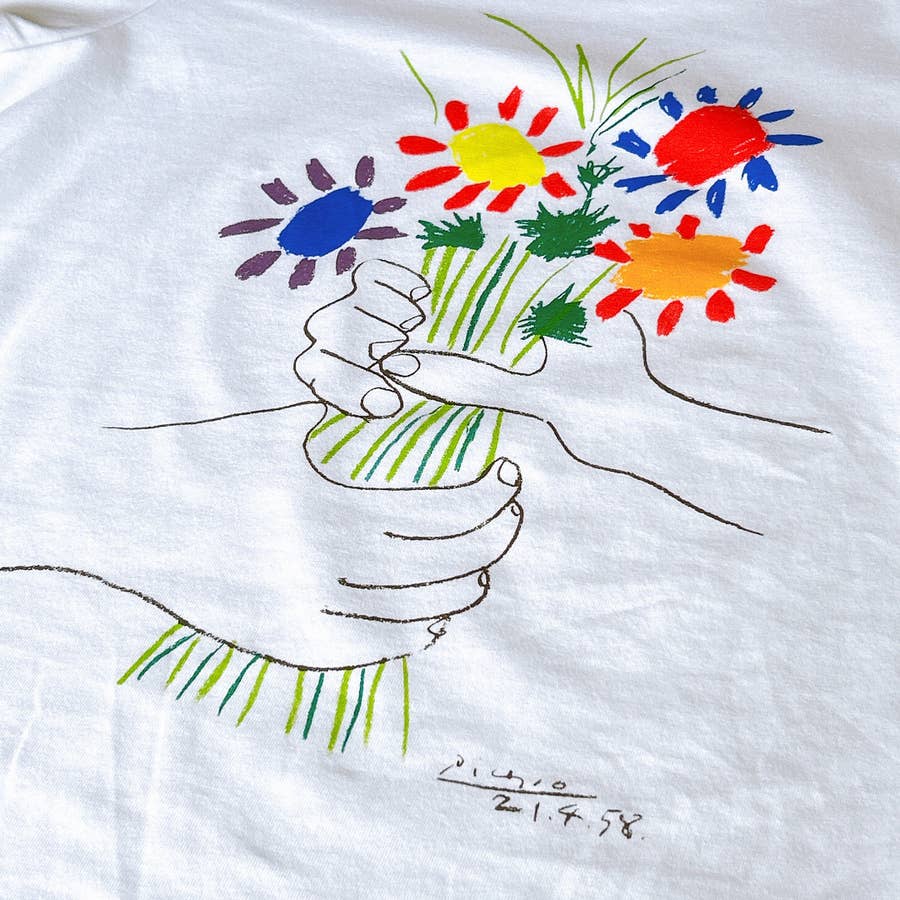 ピカソ 花束を持つ手 ピカソ Le Bouquet 花束を持つ手 額付き 高級アート