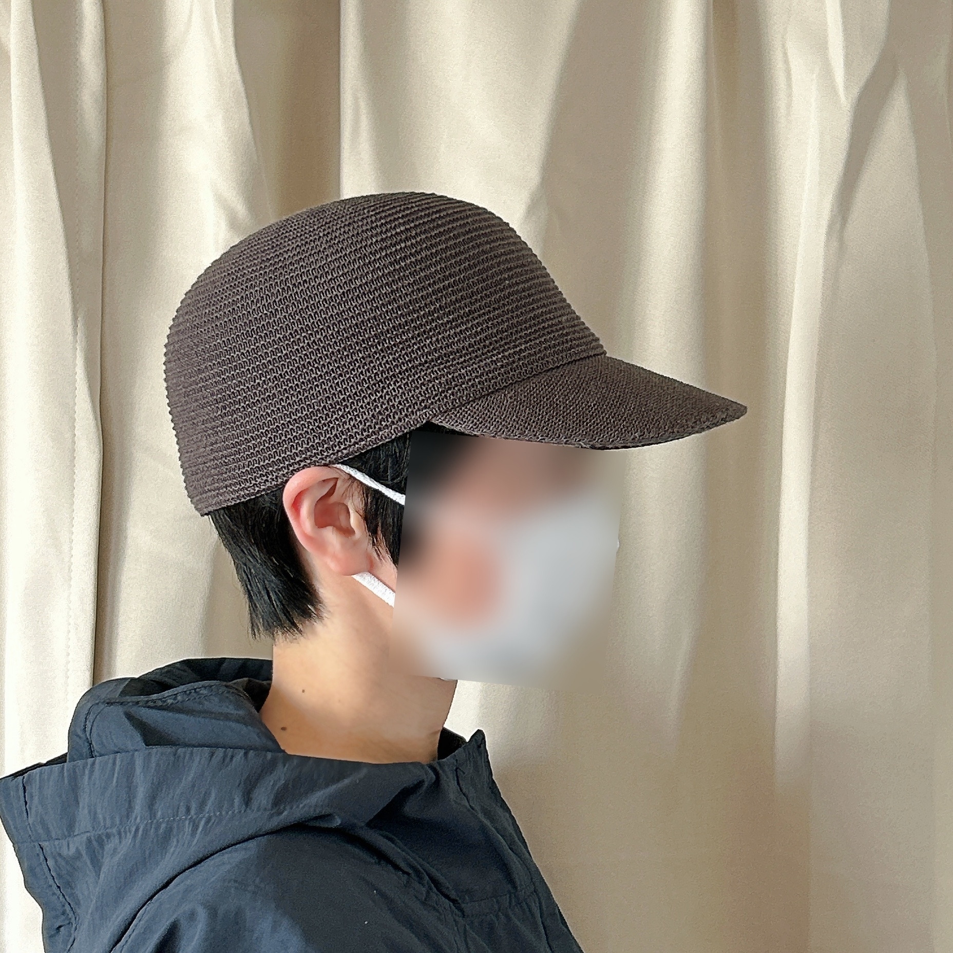 無印良品の「リネン混 ニット キャップ」