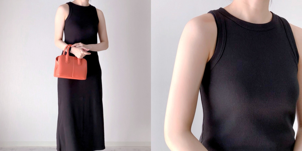 GU（ジーユー）のおすすめファッションアイテム「リブナローワンピース（ノースリーブ）」