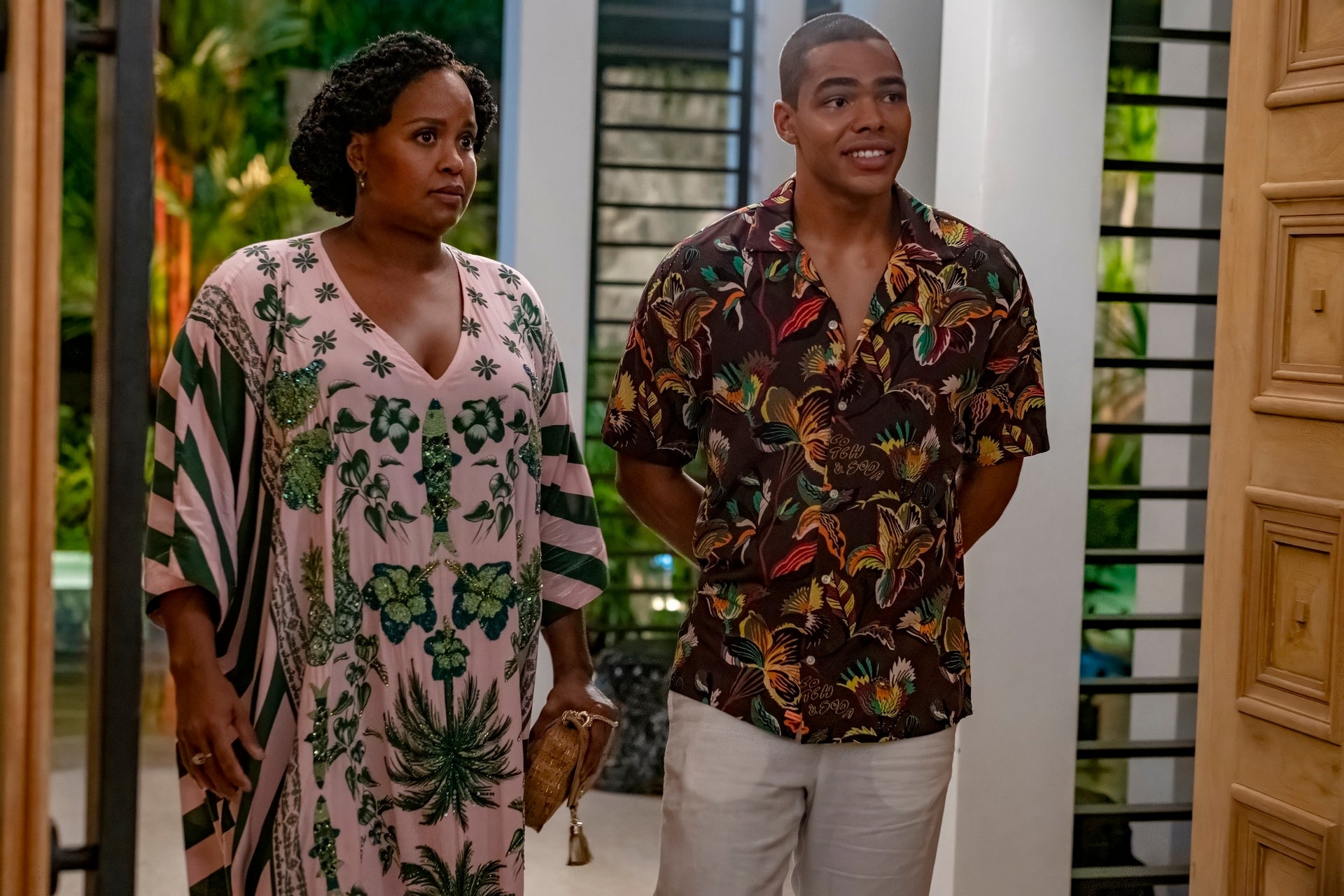 Natasha Rothwell and Nicholas Duvernay in The White Lotus