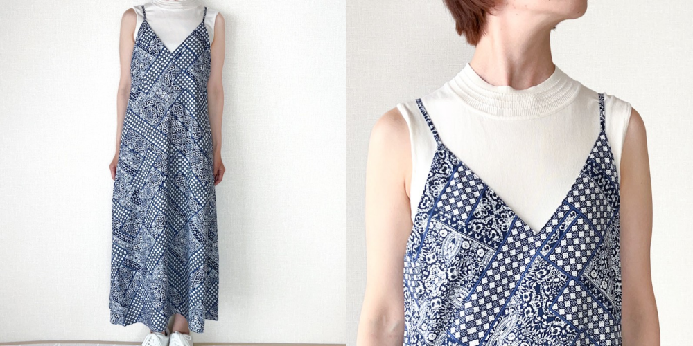 GU（ジーユー）のおすすめファッションアイテム「フレアキャミソールワンピース(バンダナ)+E」