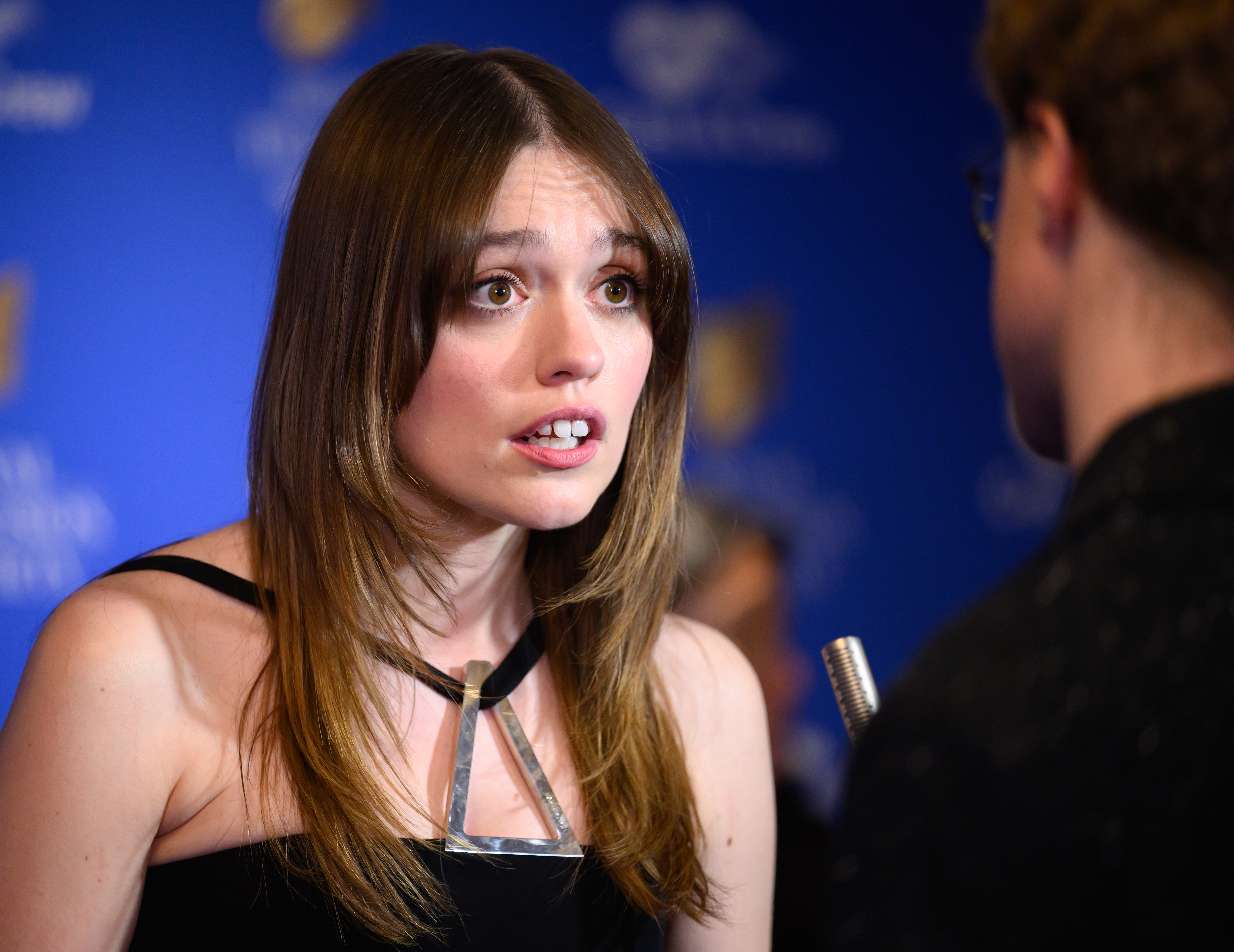 Aimee Lou Wood during an interview