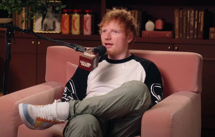 Ed Sheeran during a podcast interview
