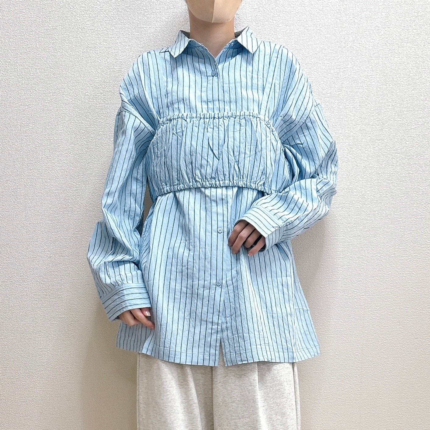 ニコアンド「ビスチェセットビッグシャツ」