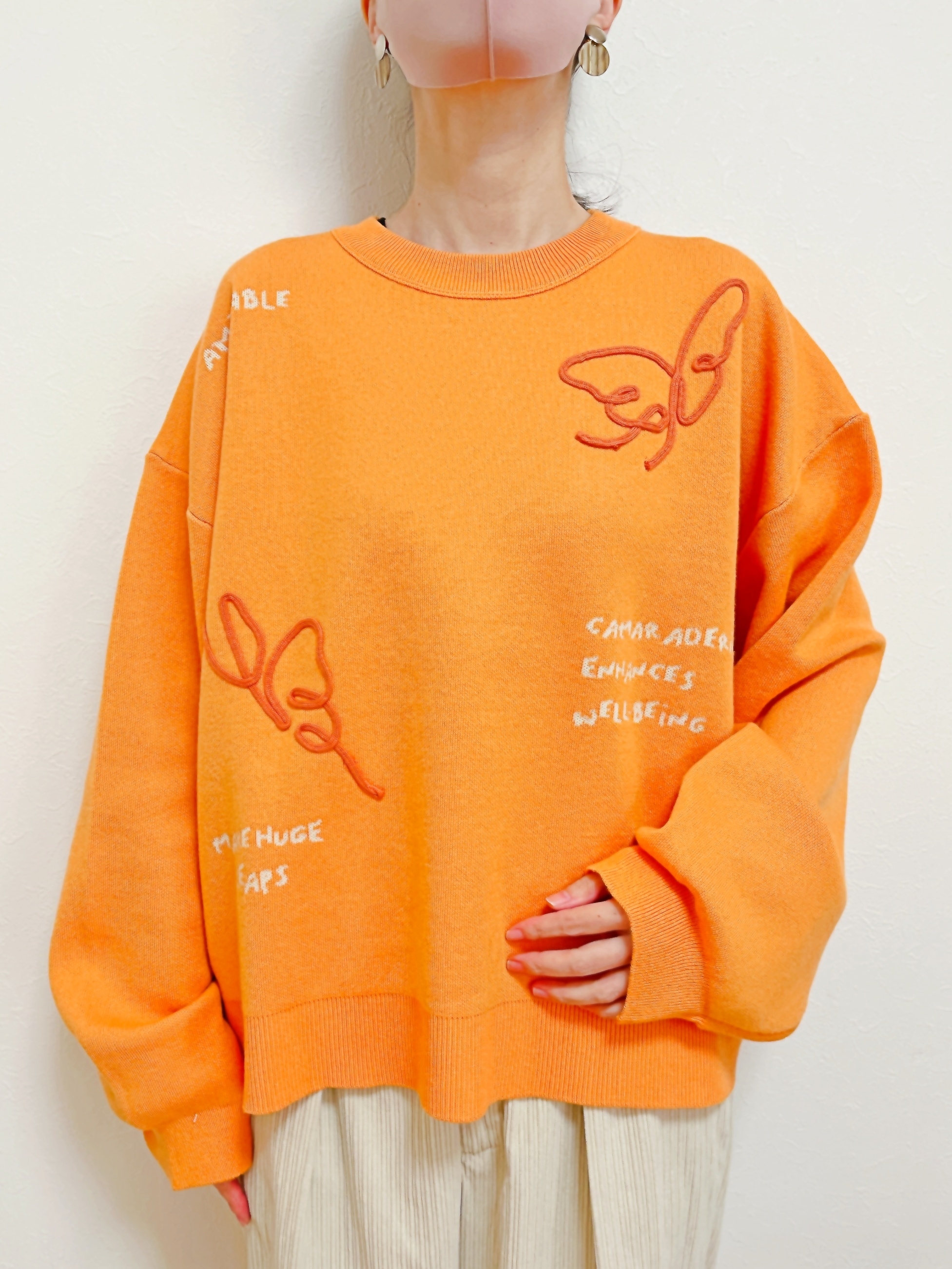 ニコアンド「コードモチーフ＆ロゴプルオーバー」