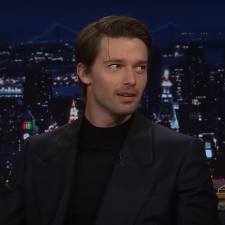 Patrick Schwarzenegger on a talk show