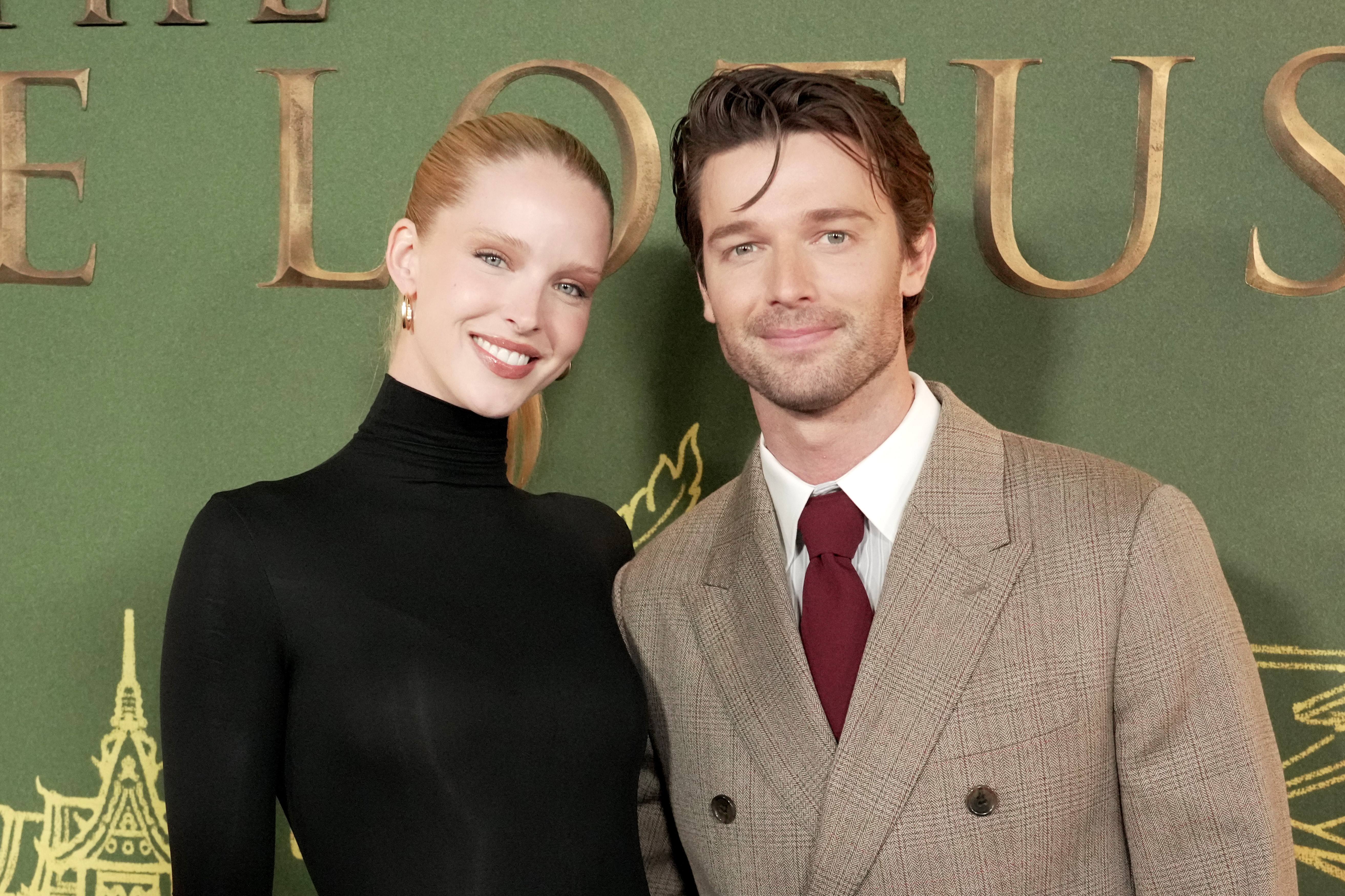 Abby Champion and Patrick Schwarzenegger at a premiere