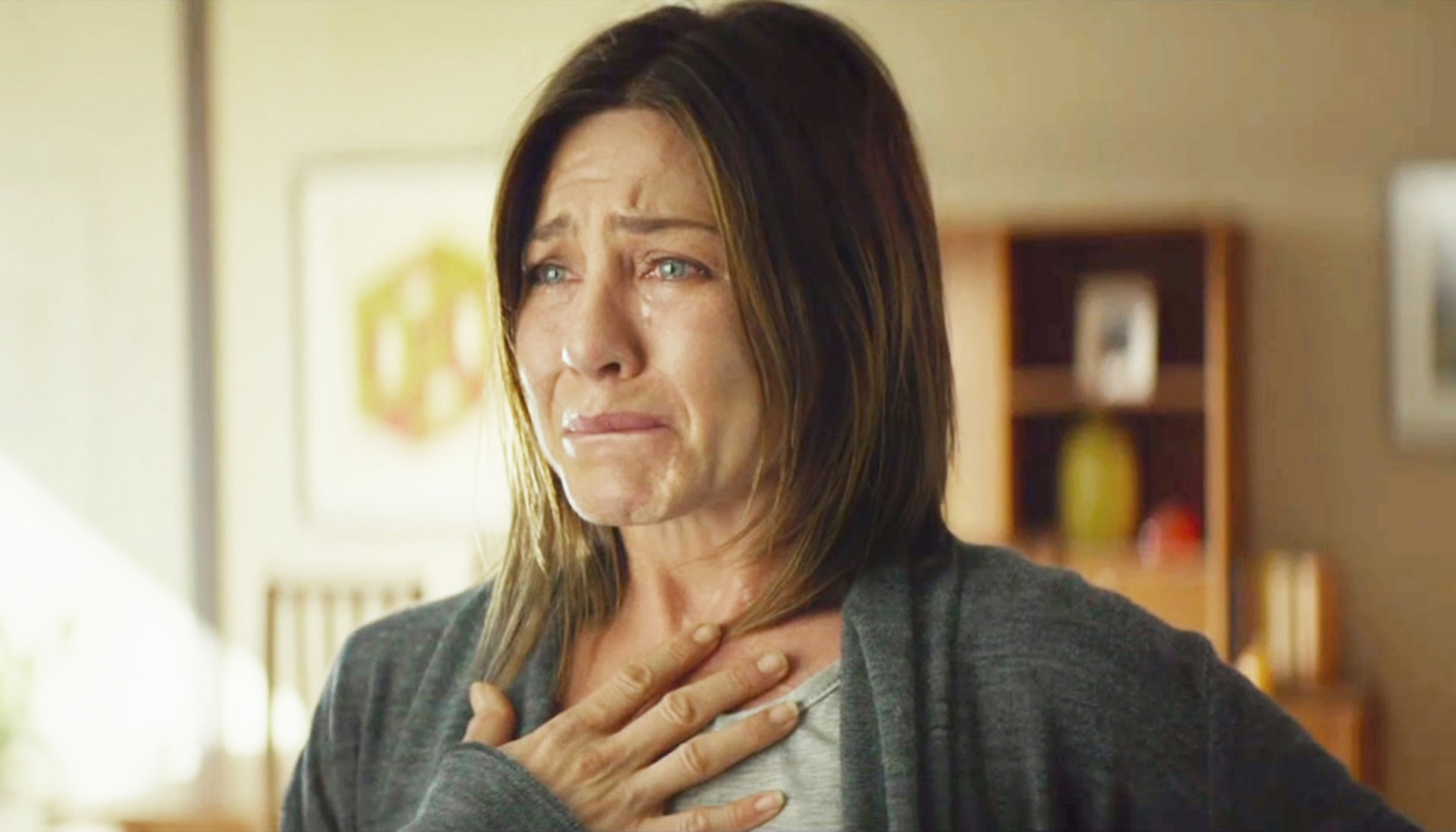 Jennifer Aniston crying in "Cake."