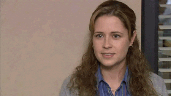 Pam crying in "The Office."