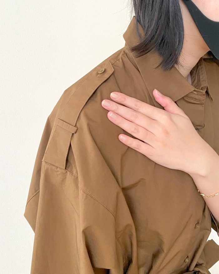ユニクロの「コットンオーバーサイズシャツワンピース/5分袖」