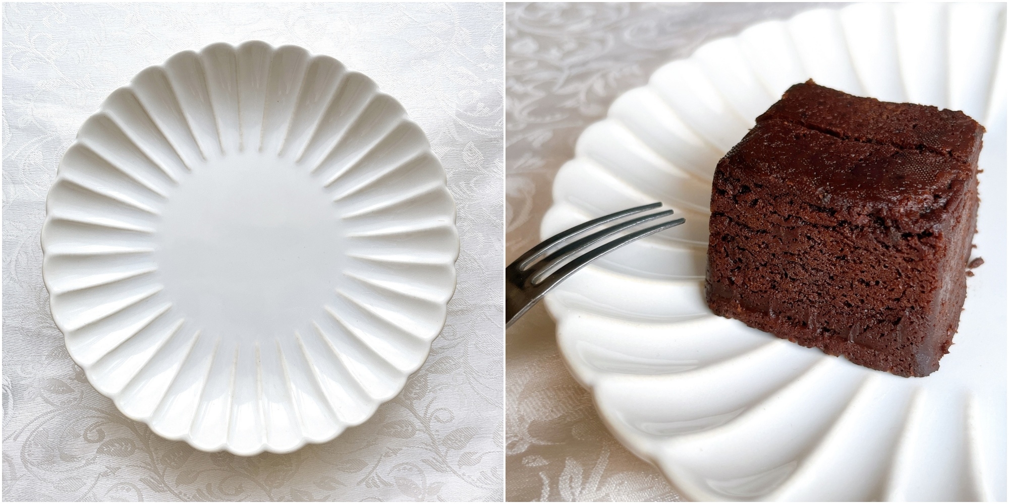 ダイソーのオススメのお皿「プレート(菊、約19.5cm、ホワイト)」