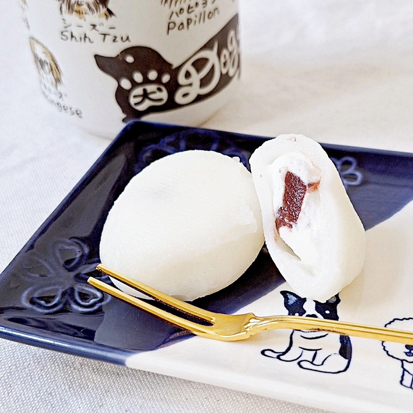 業務スーパー「ホイップクリーム大福 こしあん」