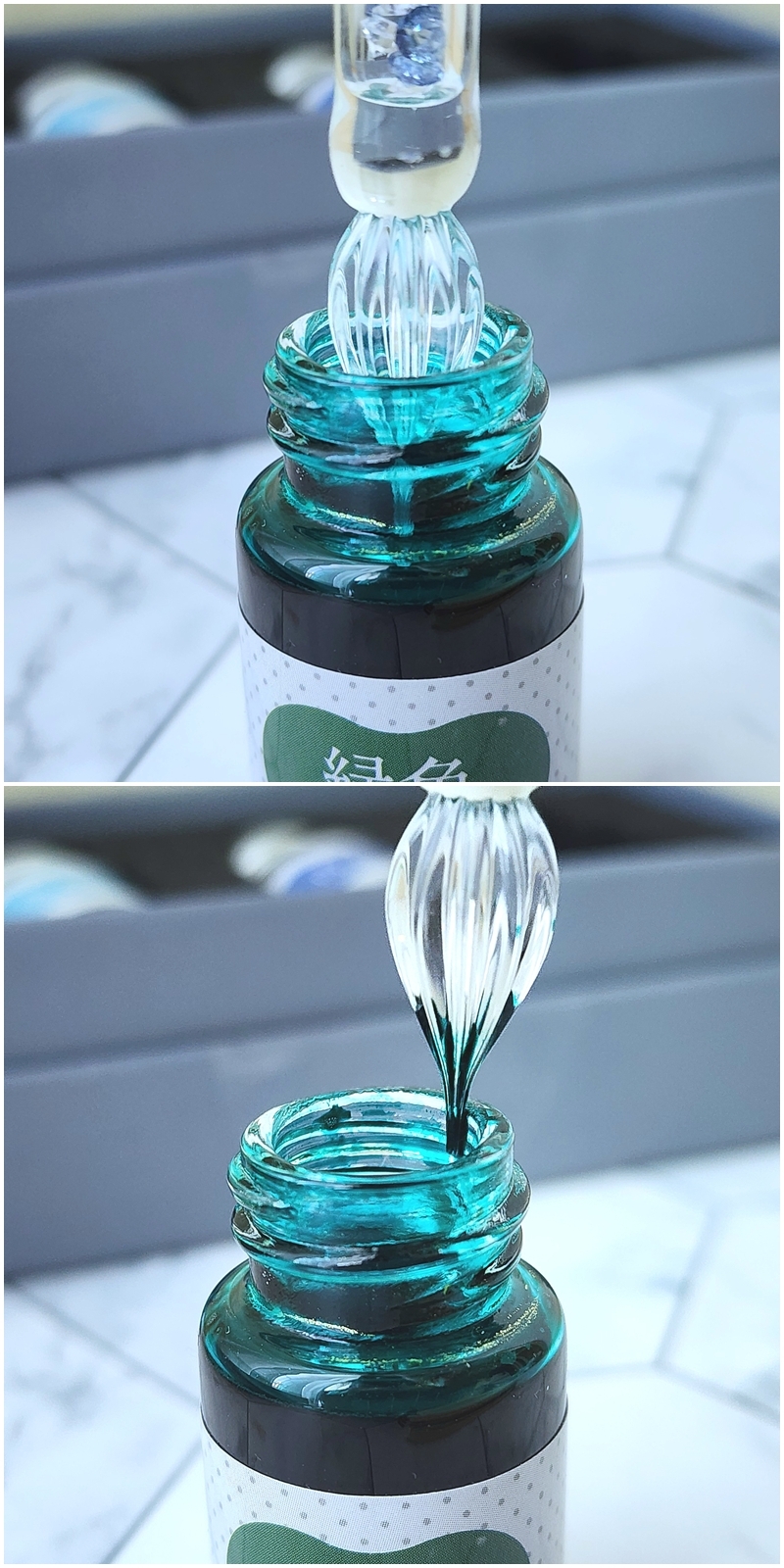 THREEPPY(スリーピー)「ラインストーンガラスペン/ガラスペンインク ラメ入り」