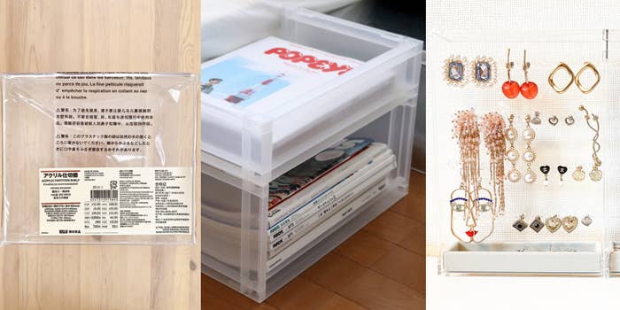 無印良品のオススメの収納アイテム「アクリル仕切棚・大」