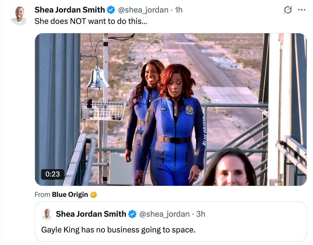 Gayle King's Reaction Before Blasting Off To Space Has Everyone Laughing