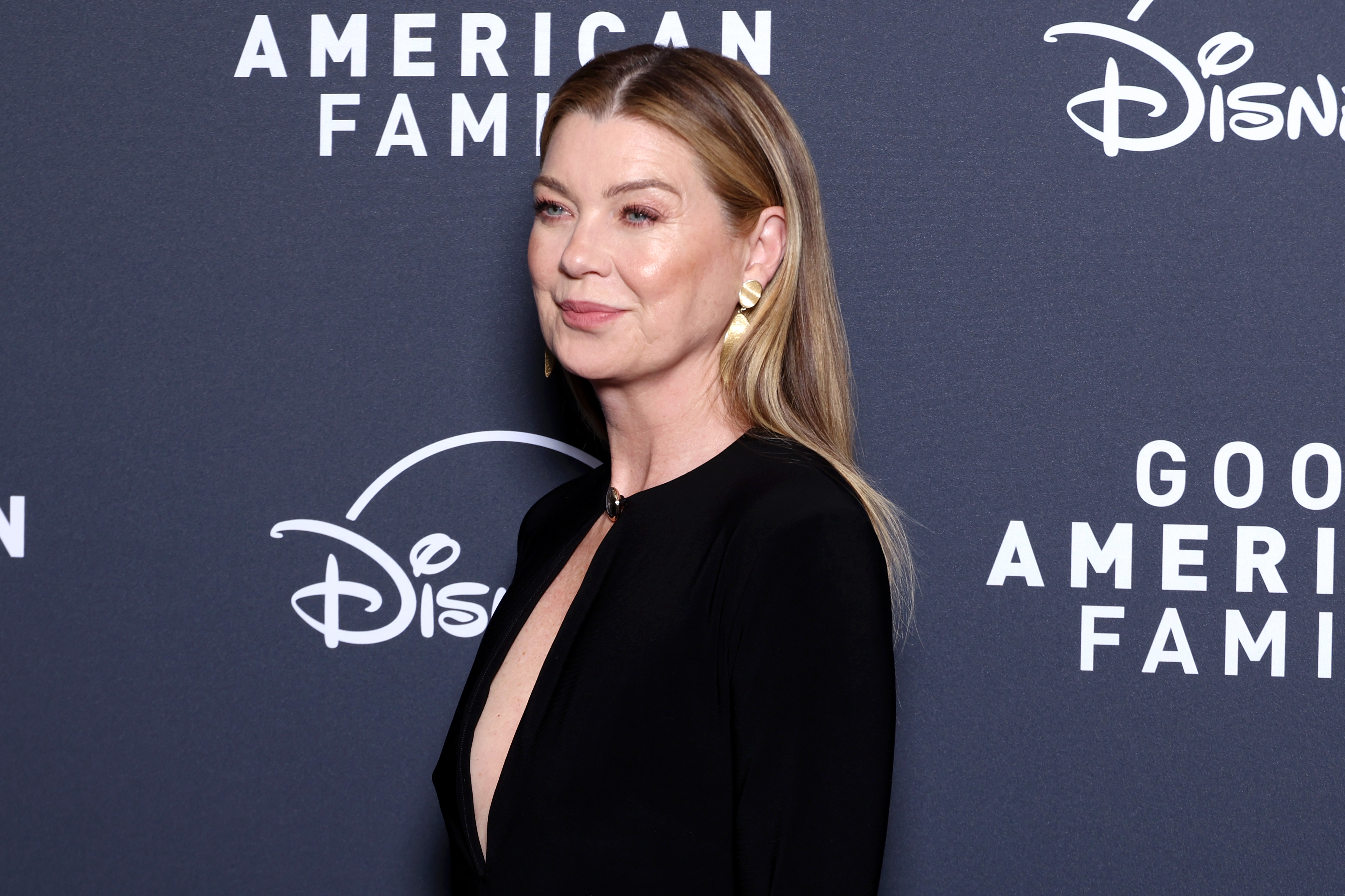 Ellen Pompeo in elegant attire at an event