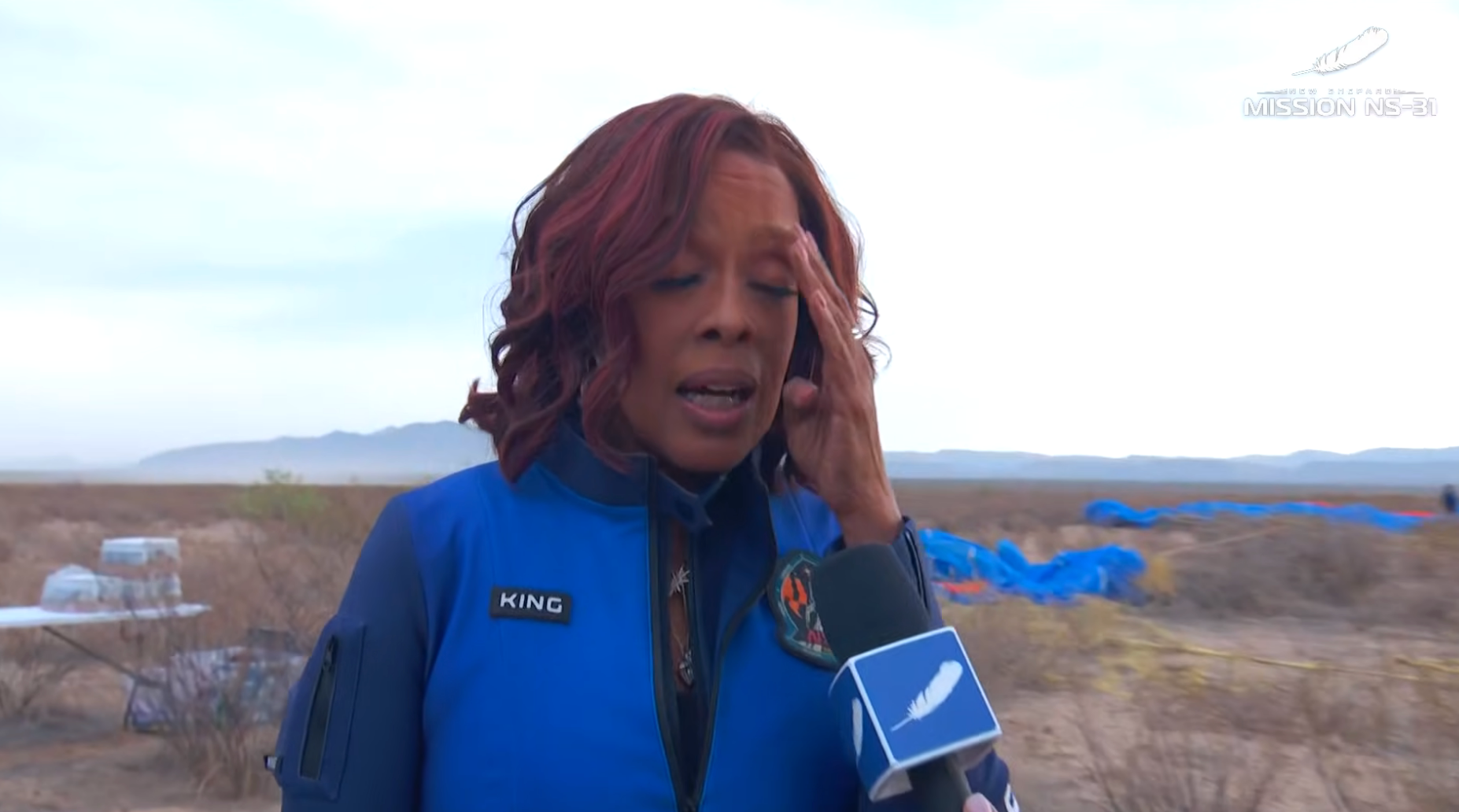 Gayle King talking in an interview