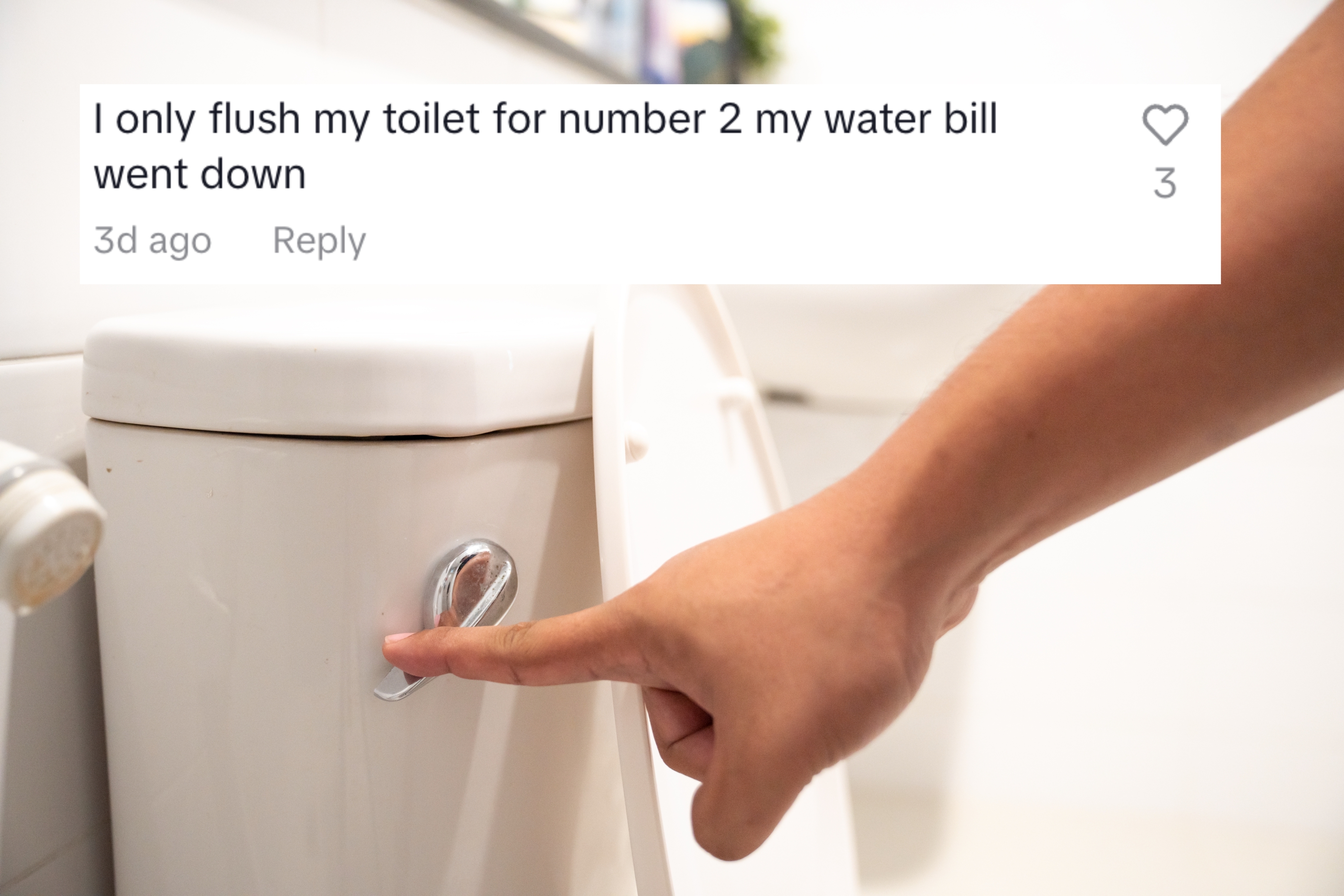 I only flush my toilet for number 2 my water bill went down