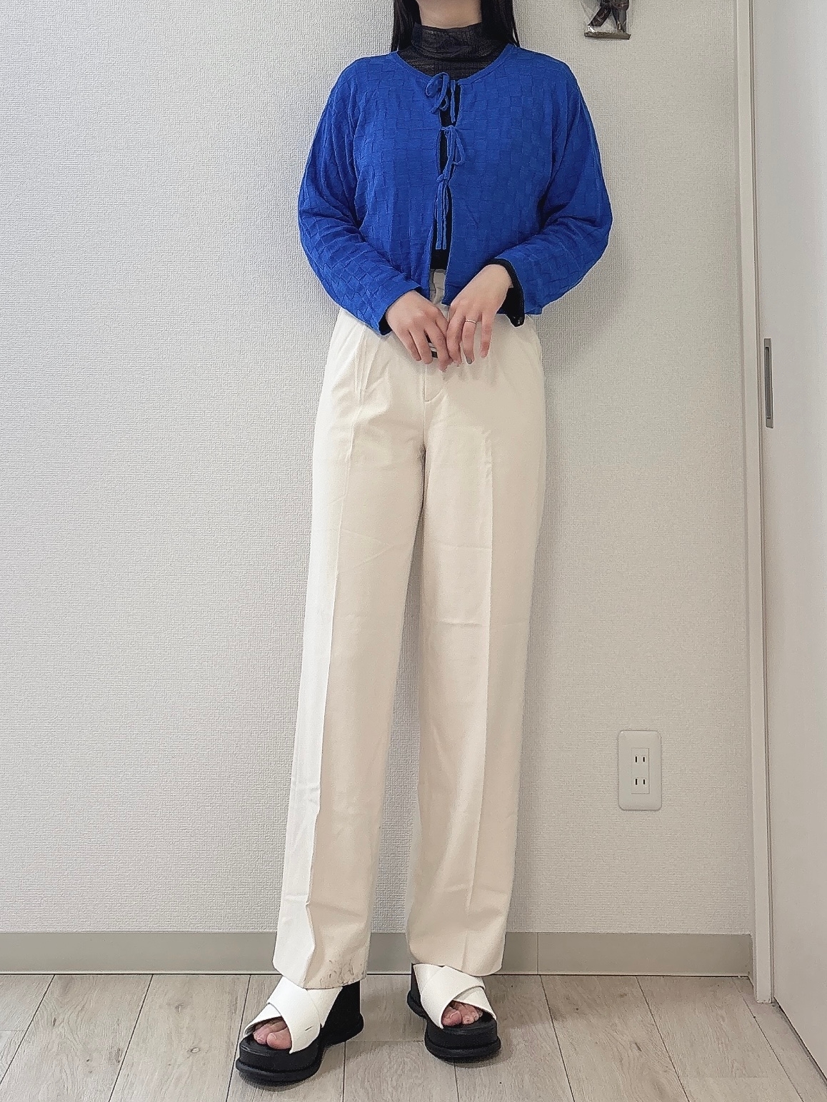 niko and…(ニコアンド)の「コットンバンブーリボンカーディガン」