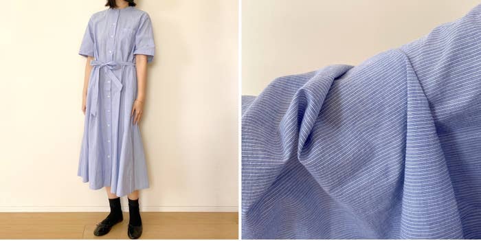 無印良品の「婦人 涼感 半袖シャツワンピース」