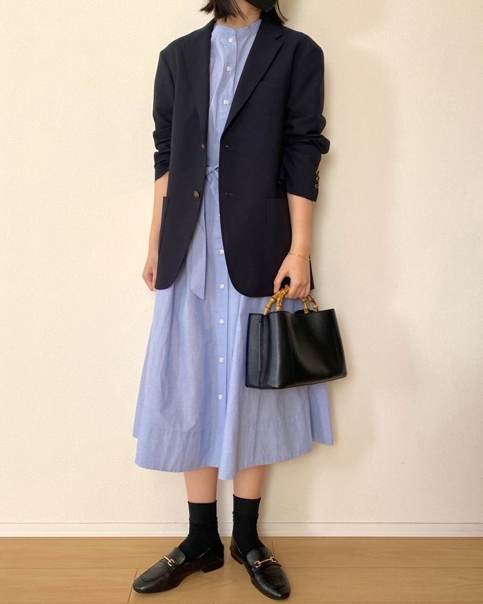 無印良品の「婦人 涼感 半袖シャツワンピース」