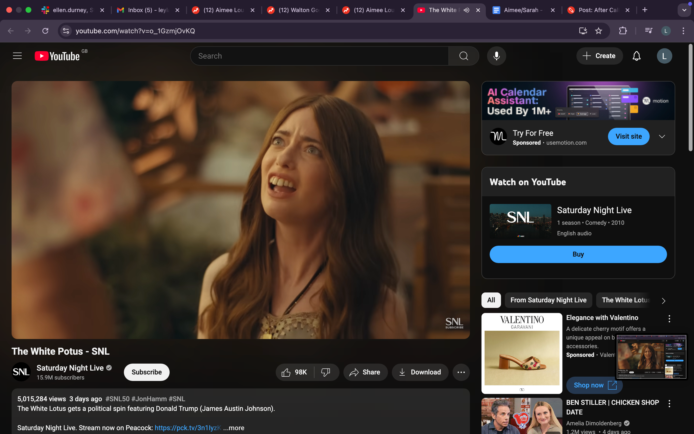 Sarah Sherman in a "Saturday Night Live" skit, parodying Aimee Lou Wood