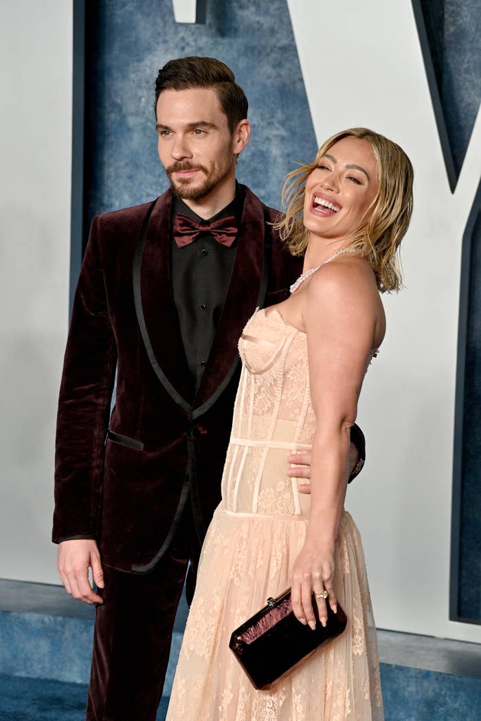 Matthew Koma and Hilary Duff on a red carpet