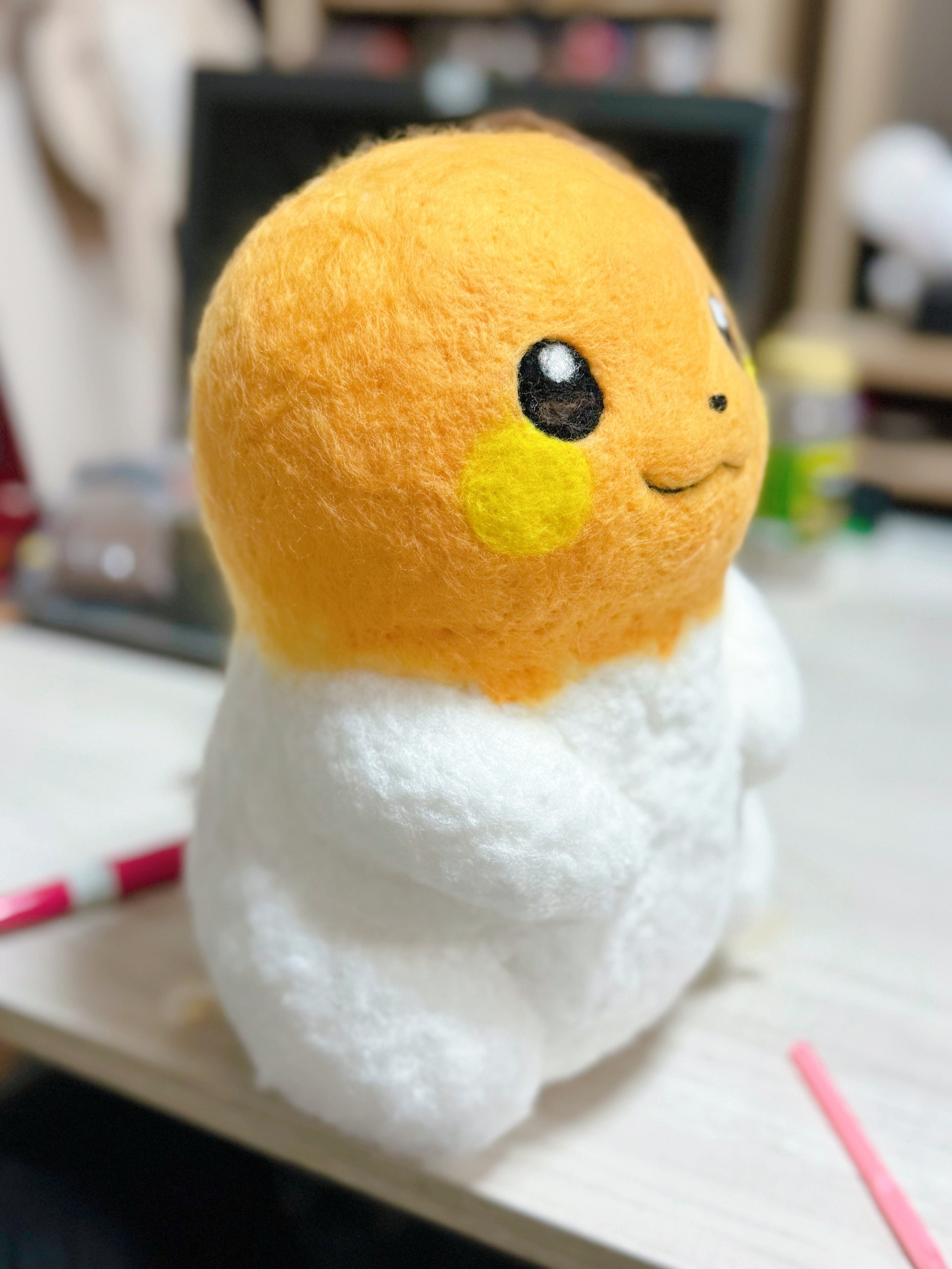 段々と色がついていって……(ジオくん@羊毛フェルト?さんのXアカウントより)