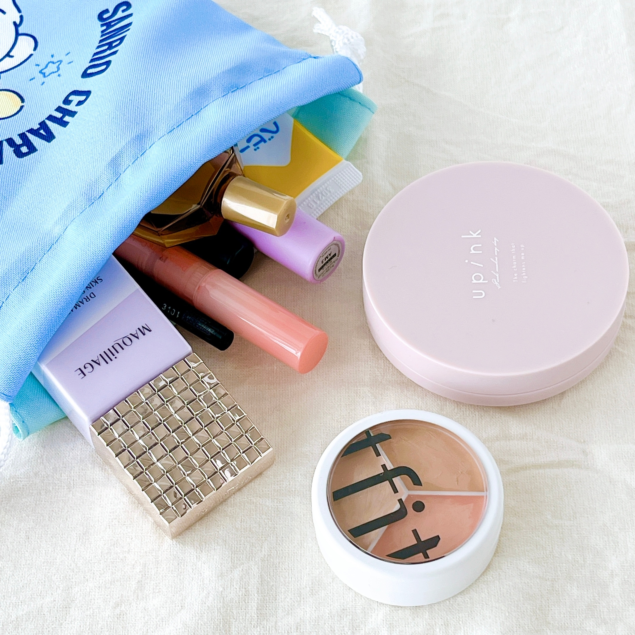 セリアの「ミニ巾着 M／X ポップ」