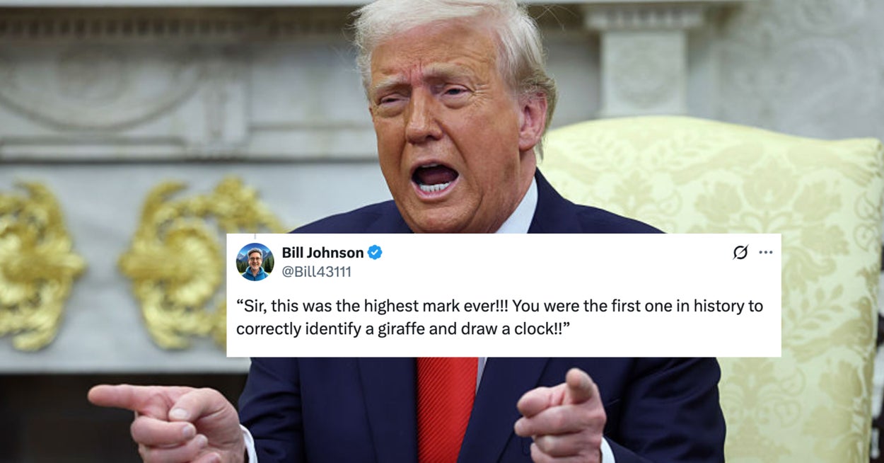 People Are Absolutely Losing It After Trump Said He Got The "Highest Mark" On His Cognitive Exam