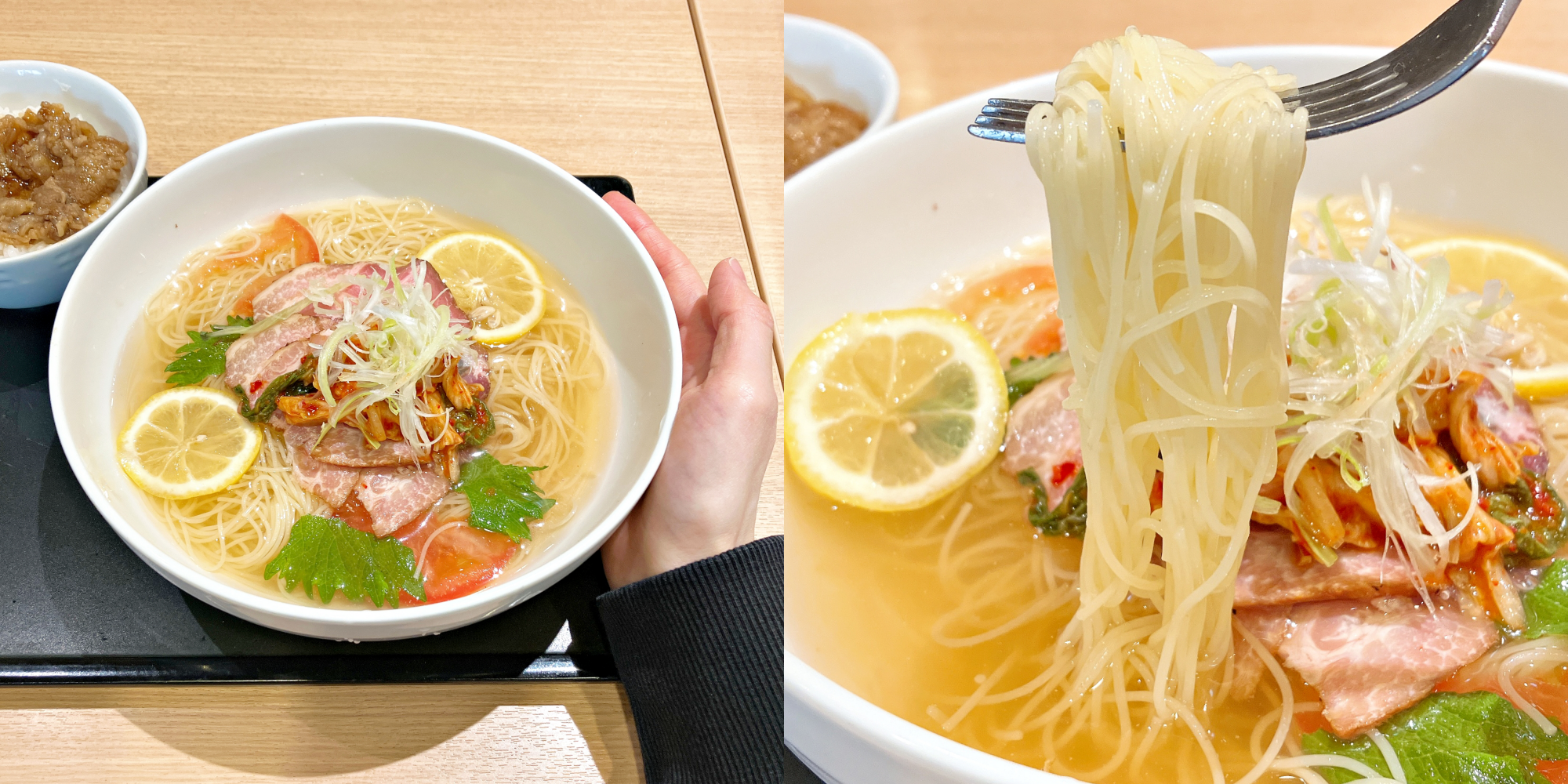 Denny's(デニーズ)の「冷麺風涼み麺とミニ牛カルビ丼」