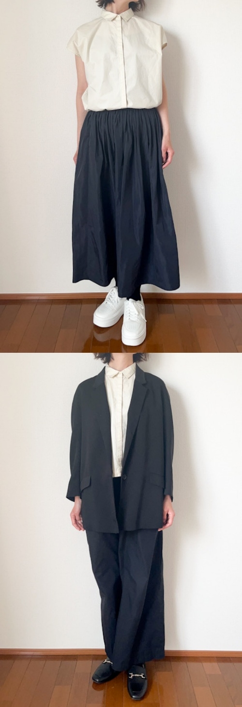 ユニクロの「クロップドシャツ／ノースリーブ」