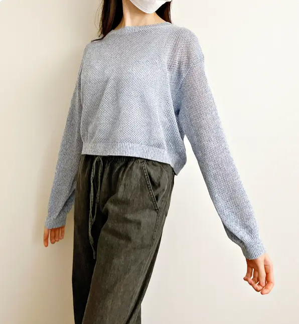 ハニーズ「メッシュ編クルーニット」