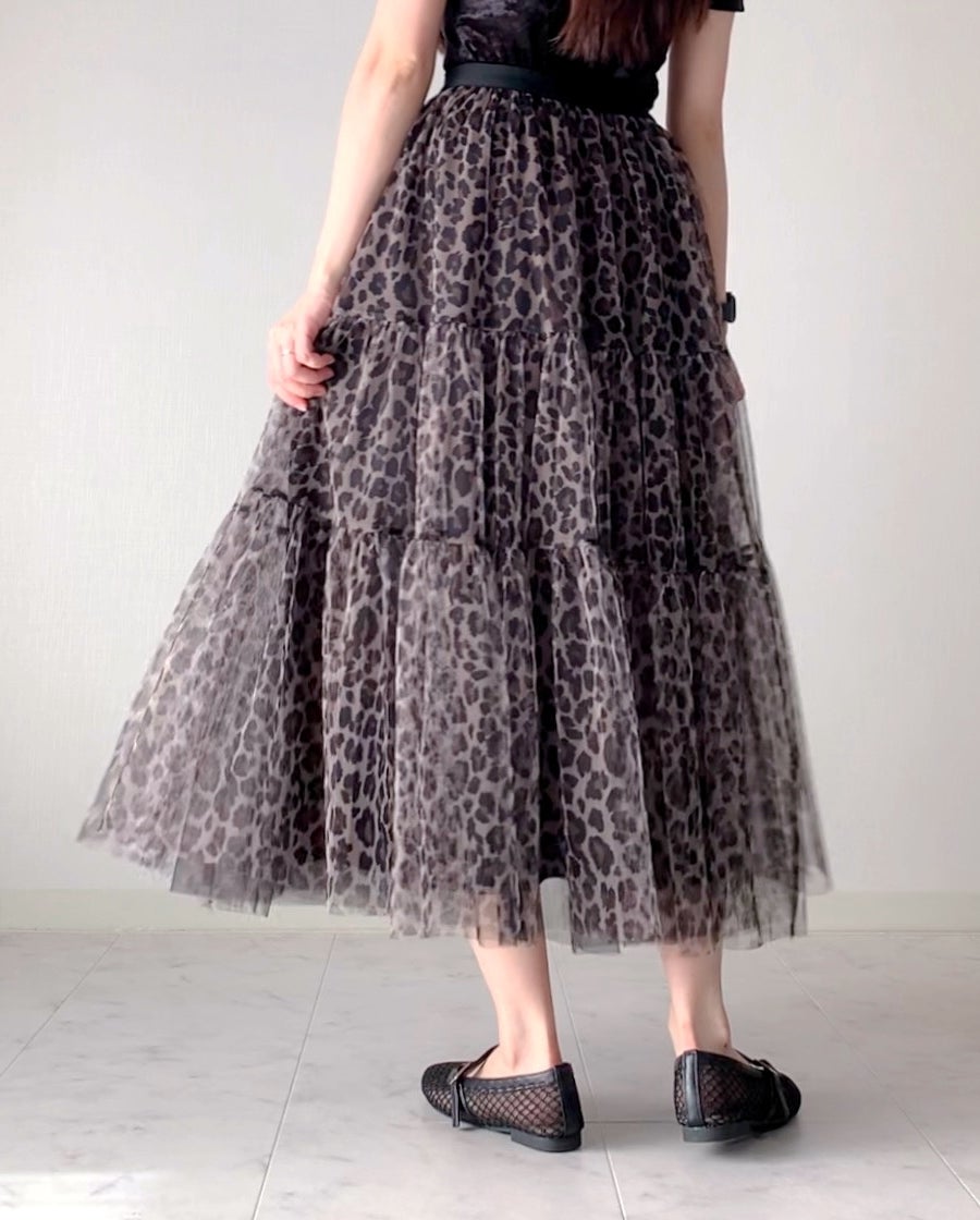 しまむらの「チュールヒョウティアードSK」