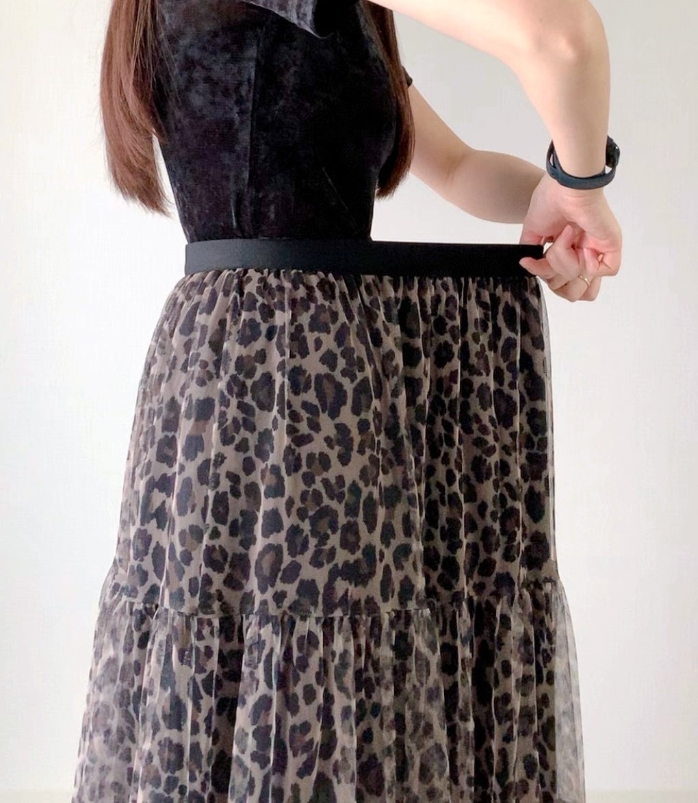 しまむらの「チュールヒョウティアードSK」