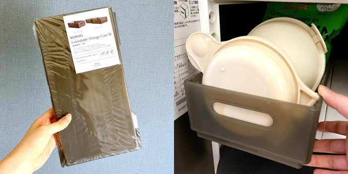 3COINSの「伸縮収納ケース:M/KITINTO」