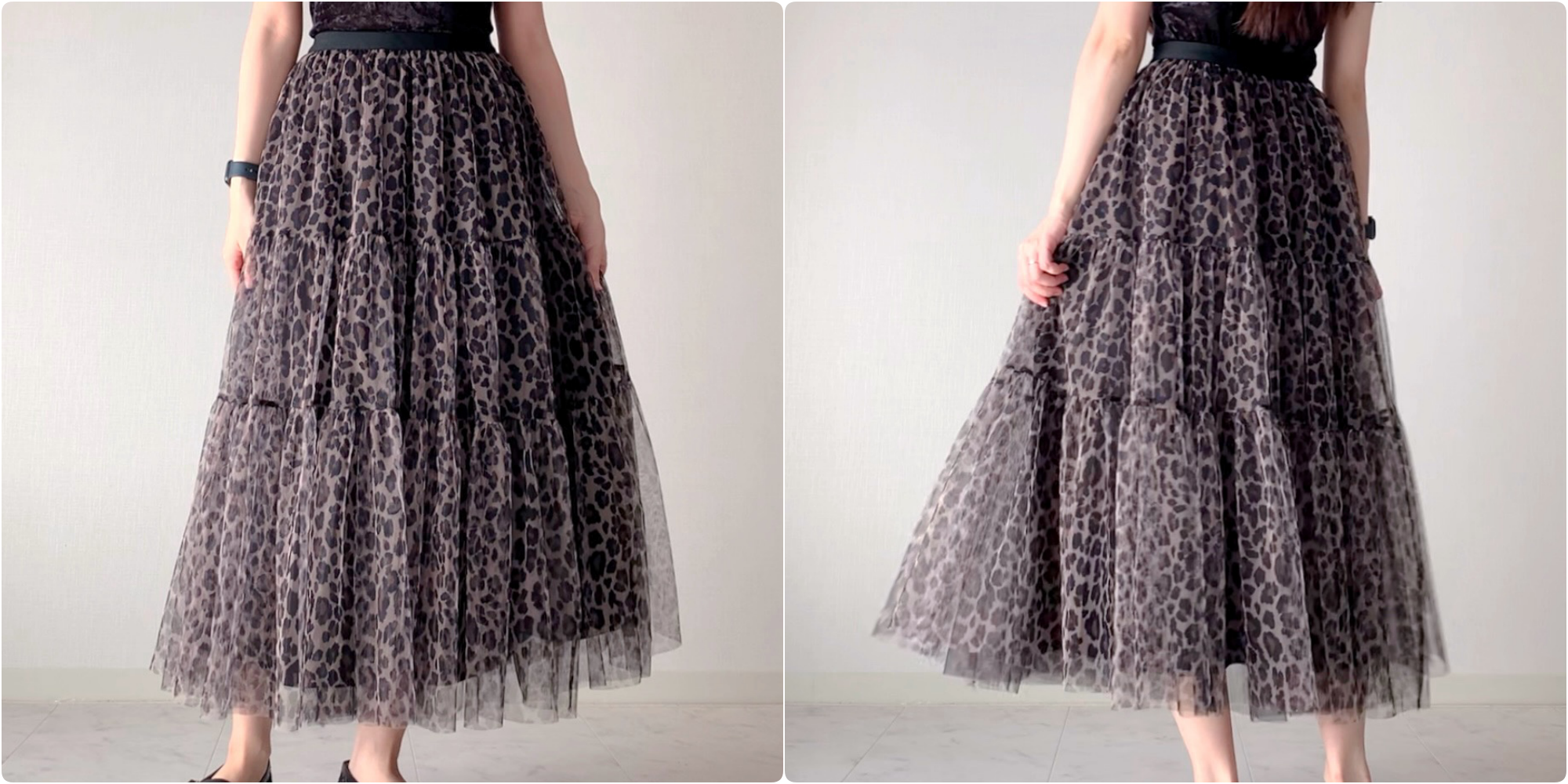 しまむらの「チュールヒョウティアードSK」