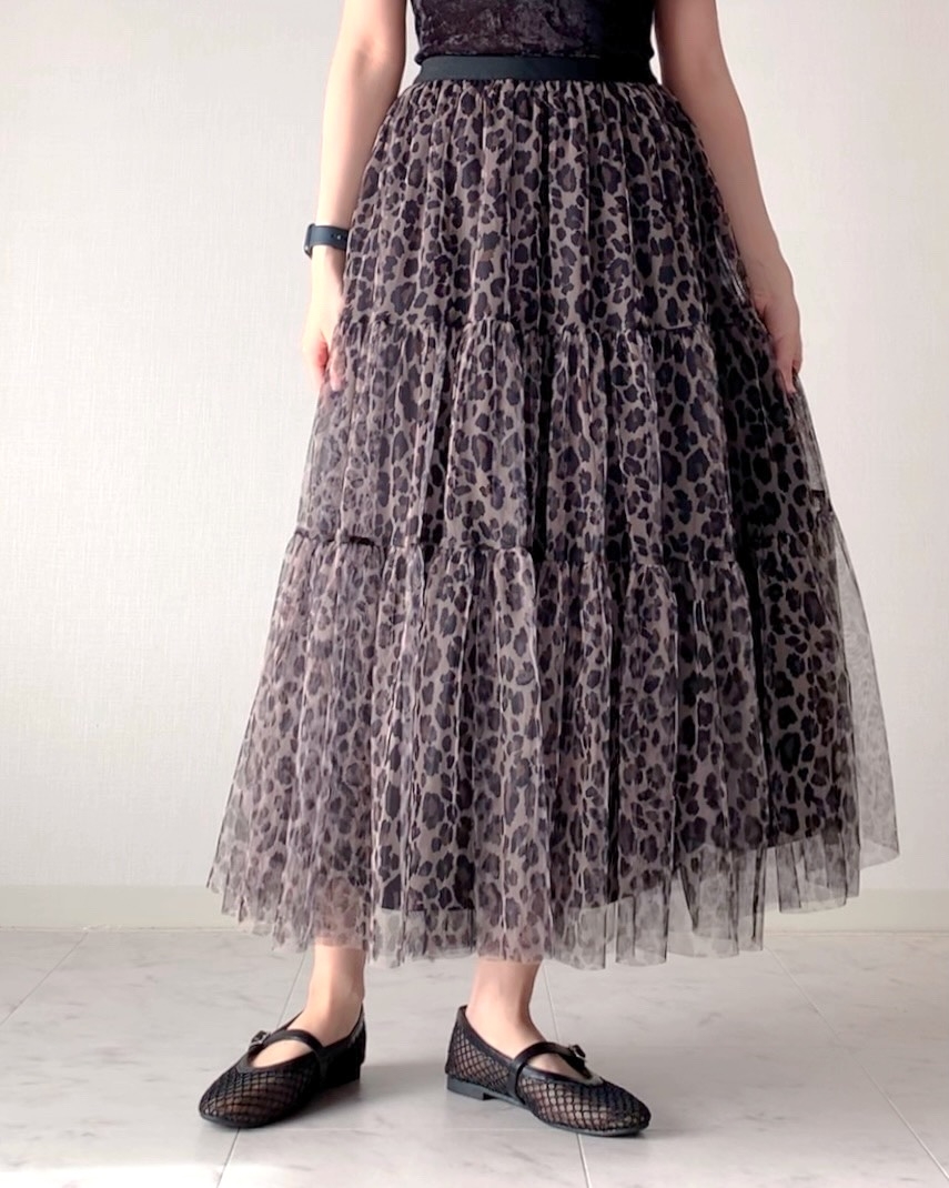 しまむらの「チュールヒョウティアードSK」