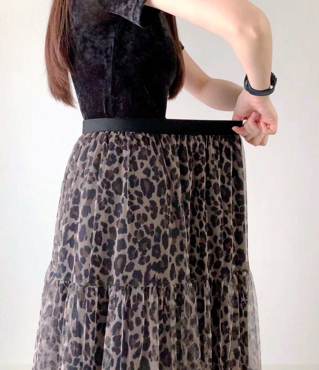 しまむらの「チュールヒョウティアードSK」