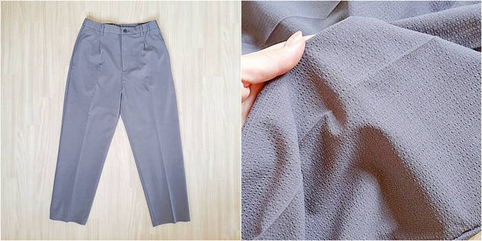 無印良品「婦人 風を通す ストレッチサッカーイージーテーパードパンツ」